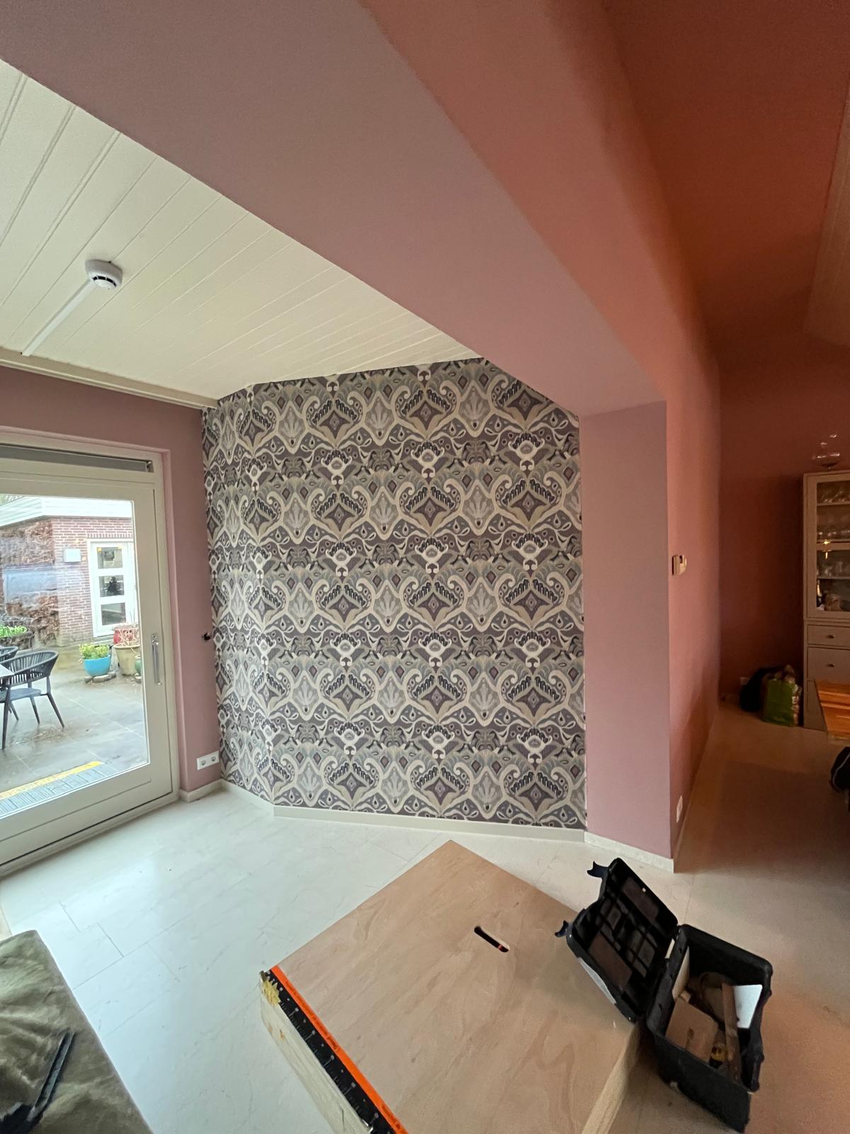 Behangbekleding woonkamer