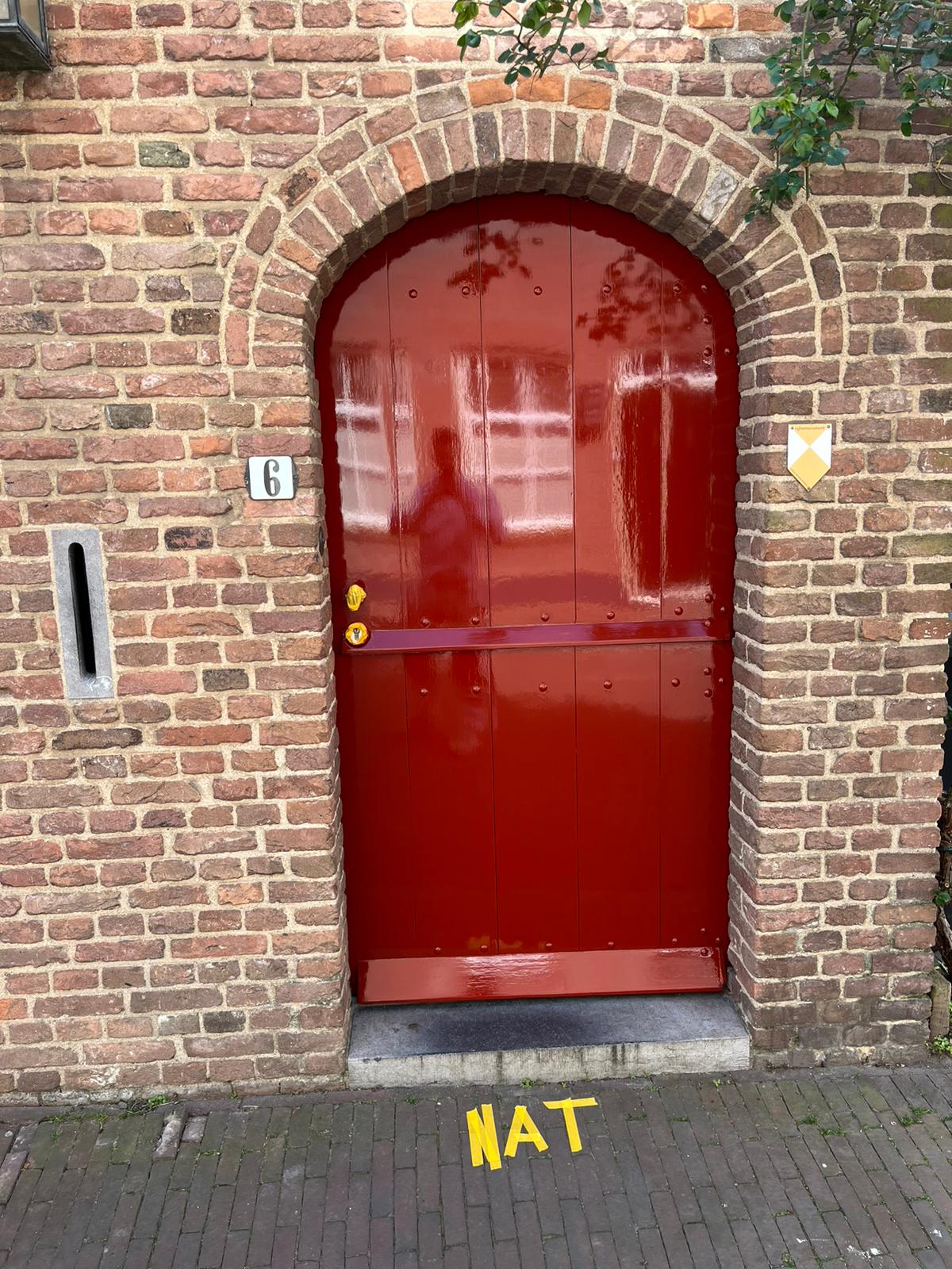 Historische voordeur schilderwerk